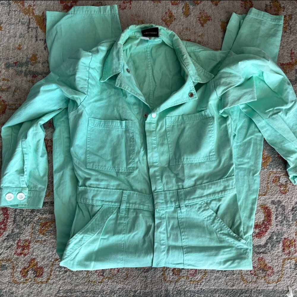 Mint/Seafoam Green Big Bud Press jumpsuit size M